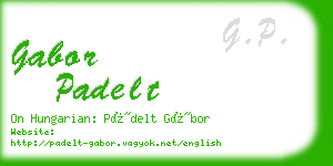 gabor padelt business card